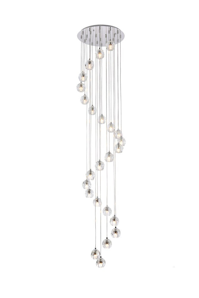 Elegant Furniture & Lighting - Eren 24 lights Chrome pendant - 3505G19C veiw 1