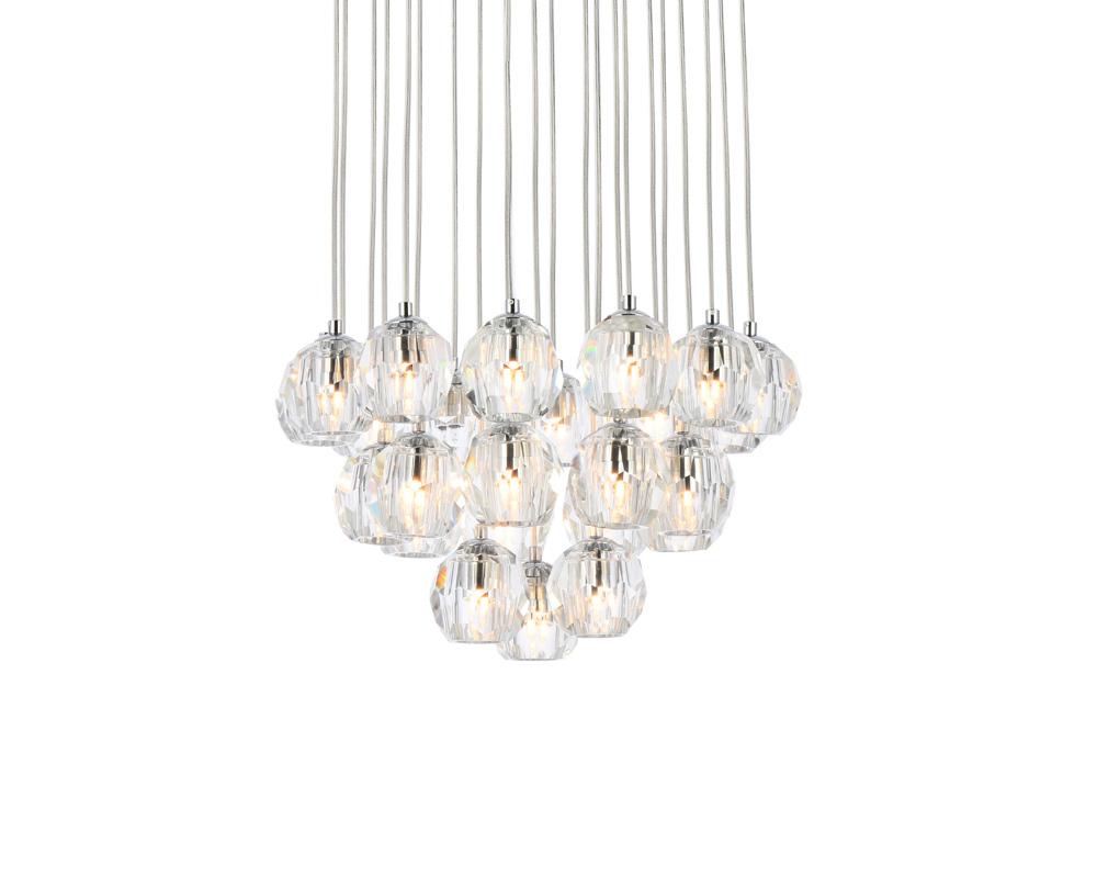 Elegant Furniture & Lighting - Eren 24 lights Chrome pendant - 3505G19C veiw 3