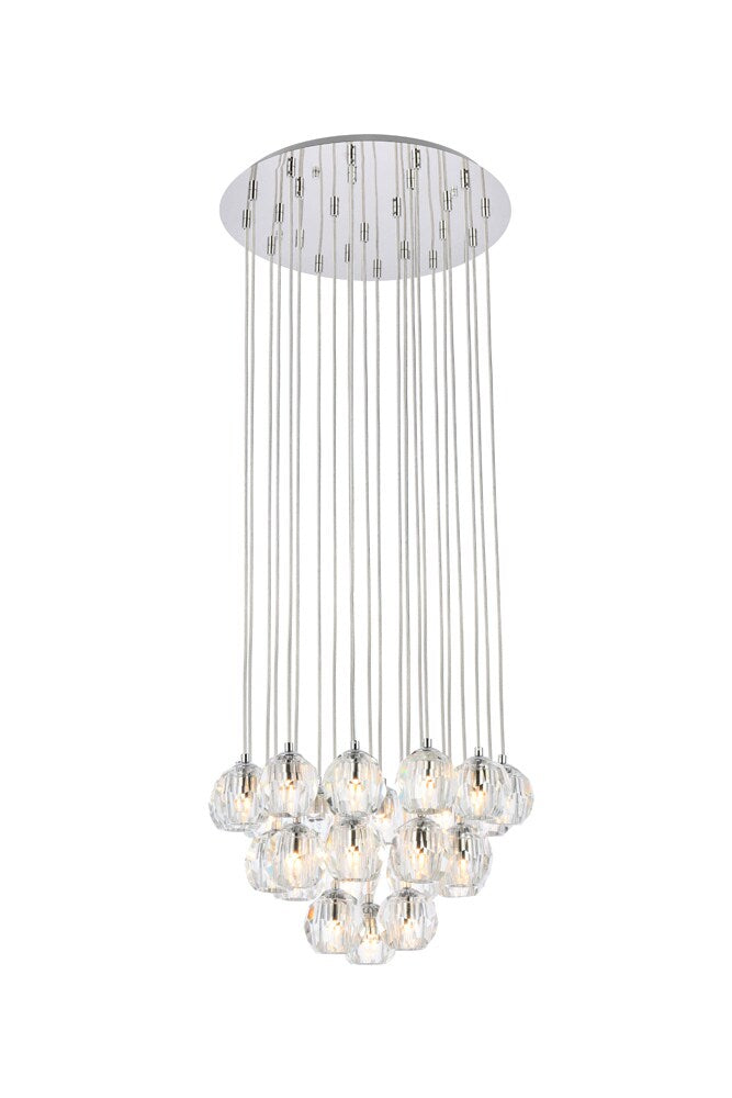 Elegant Furniture & Lighting - Eren 24 lights Chrome pendant - 3505G19C veiw 7