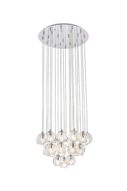 Elegant Furniture & Lighting - Eren 24 lights Chrome pendant - 3505G19C veiw 7