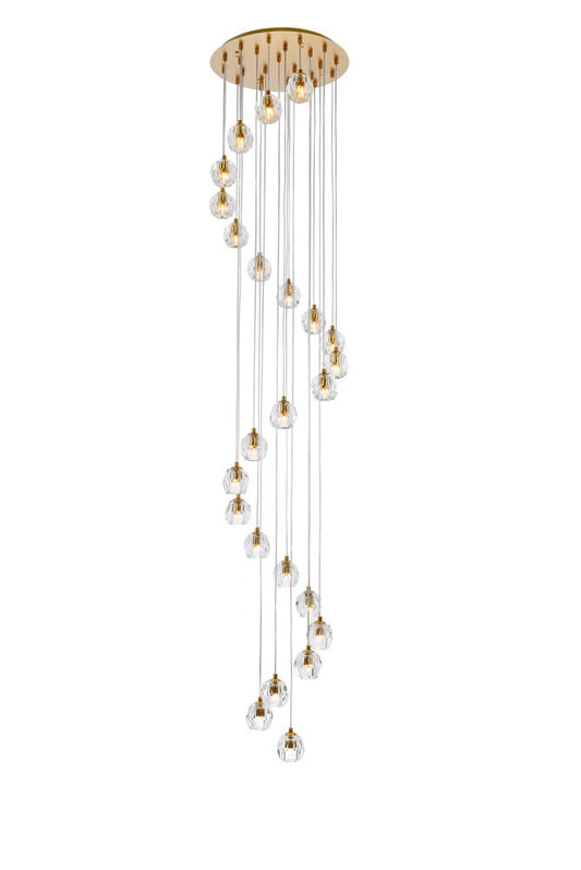 Elegant Furniture & Lighting - Eren 24 lights gold pendant - 3505G19G veiw 1