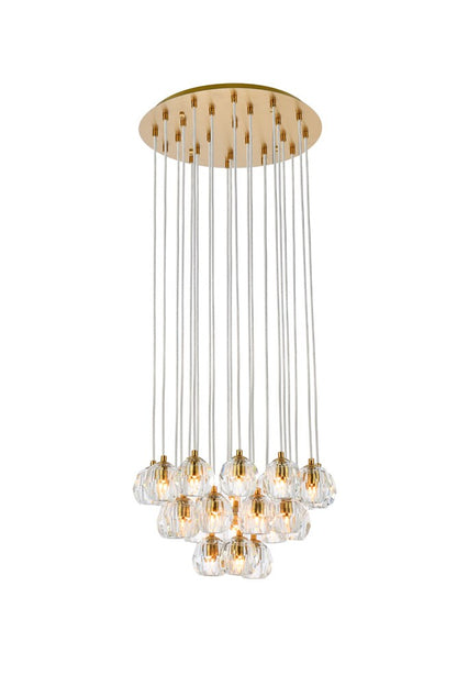 Elegant Furniture & Lighting - Eren 24 lights gold pendant - 3505G19G veiw 7