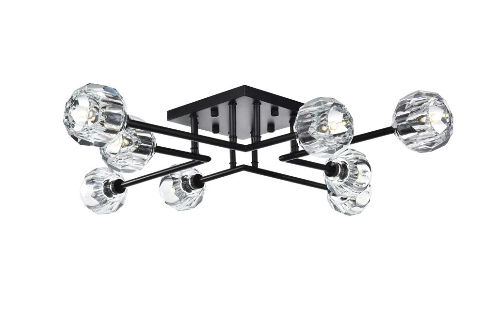 Elegant Furniture & Lighting - Eren 31 inch Flush Mount in Black - 3505F31BK veiw 1