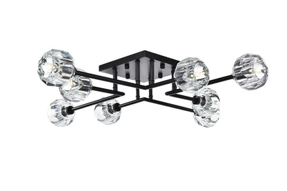 Elegant Furniture & Lighting - Eren 31 inch Flush Mount in Black - 3505F31BK veiw 1