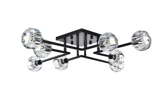 Elegant Furniture & Lighting - Eren 31 inch Flush Mount in Black - 3505F31BK veiw 1