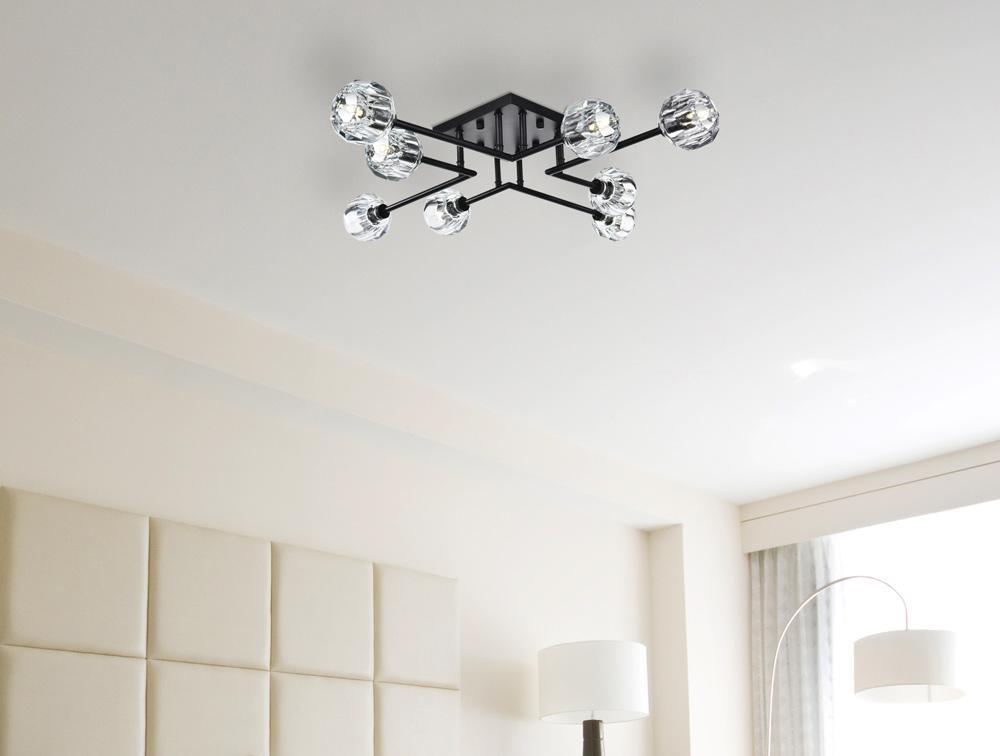 Elegant Furniture & Lighting - Eren 31 inch Flush Mount in Black - 3505F31BK veiw 2