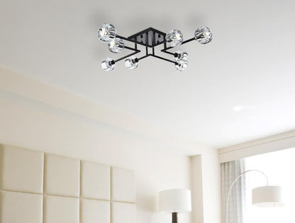 Elegant Furniture & Lighting - Eren 31 inch Flush Mount in Black - 3505F31BK veiw 2