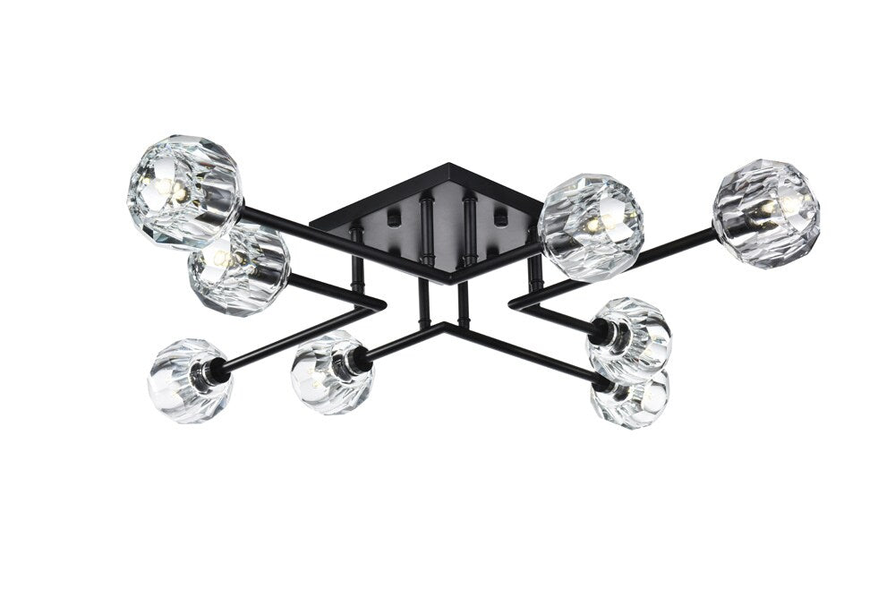 Elegant Furniture & Lighting - Eren 31 inch Flush Mount in Black - 3505F31BK veiw 3