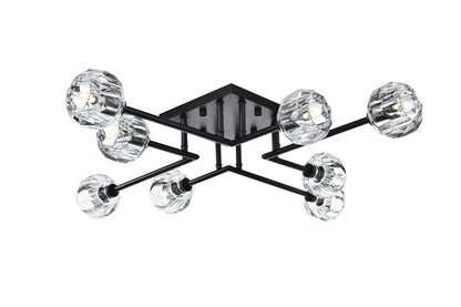 Elegant Furniture & Lighting - Eren 31 inch Flush Mount in Black - 3505F31BK veiw 3