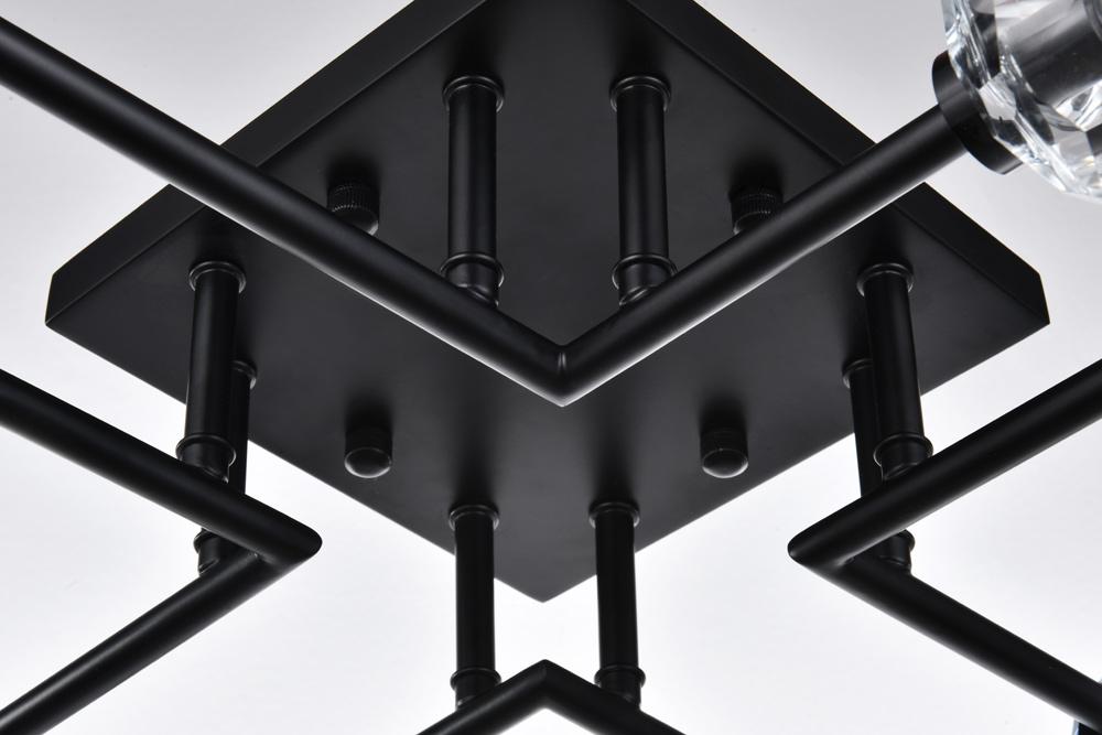 Elegant Furniture & Lighting - Eren 31 inch Flush Mount in Black - 3505F31BK veiw 4