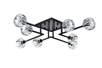 Elegant Furniture & Lighting - Eren 31 inch Flush Mount in Black - 3505F31BK veiw 7