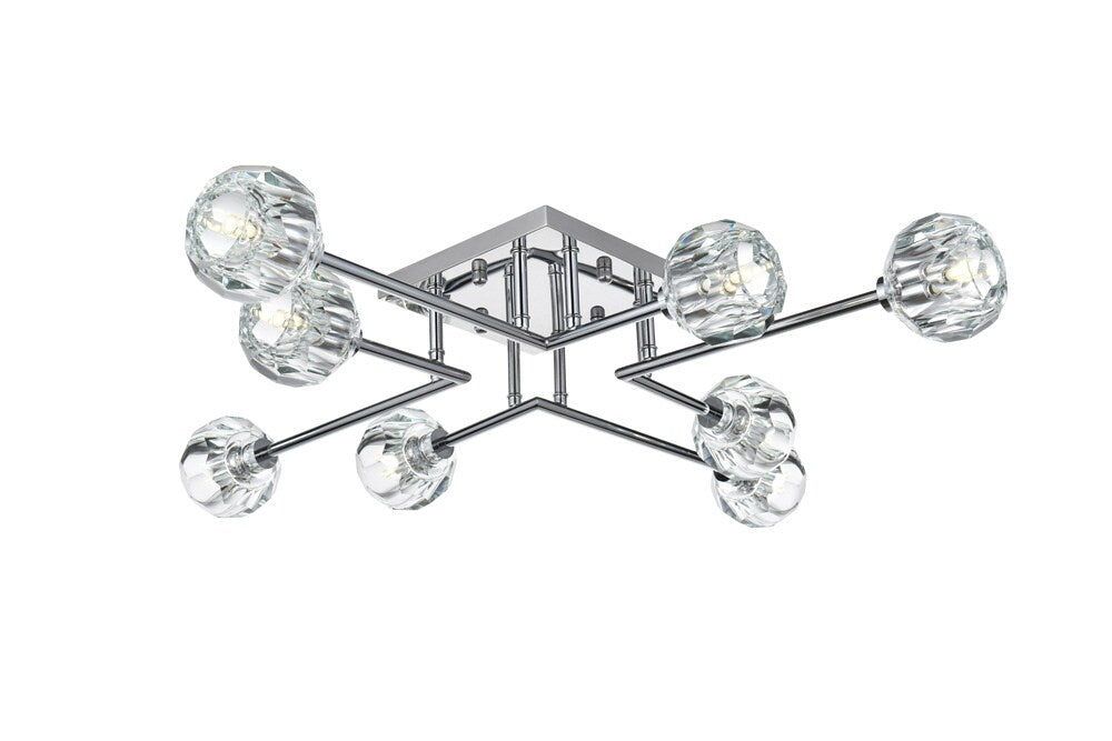 Elegant Furniture & Lighting - Eren 31 inch Flush Mount in Chrome - 3505F31C veiw 3