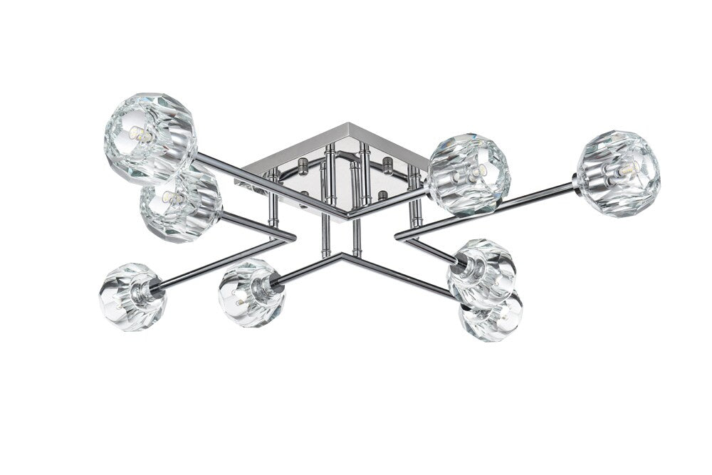 Elegant Furniture & Lighting - Eren 31 inch Flush Mount in Chrome - 3505F31C veiw 7