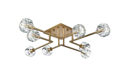 Elegant Furniture & Lighting - Eren 31 inch Flush Mount in Satin Gold - 3505F31SG veiw 4