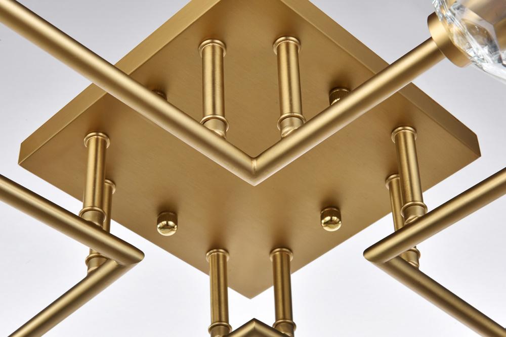 Elegant Furniture & Lighting - Eren 31 inch Flush Mount in Satin Gold - 3505F31SG veiw 5