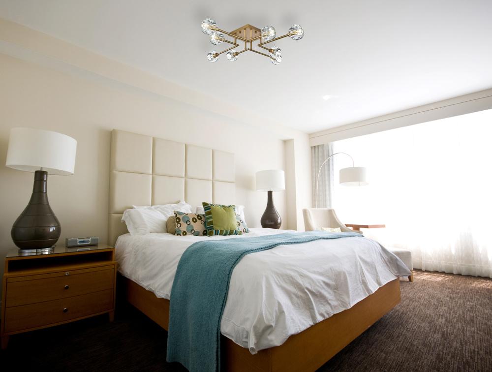 Elegant Furniture & Lighting - Eren 31 inch Flush Mount in Satin Gold - 3505F31SG veiw 8