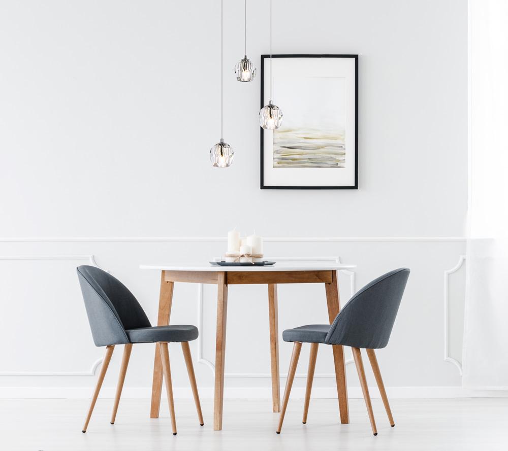 Elegant Furniture & Lighting - Eren 3 lights Chrome pendant - 3505D12C veiw 2