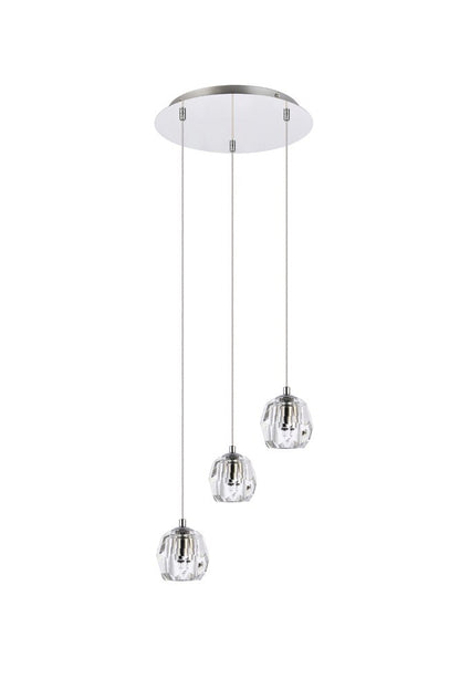 Elegant Furniture & Lighting - Eren 3 lights Chrome pendant - 3505D12C veiw 7