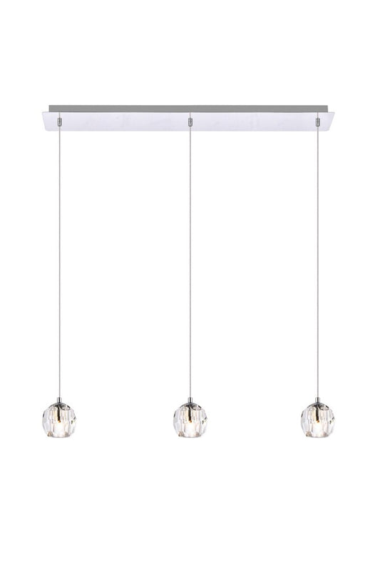 Elegant Furniture & Lighting - Eren 3 lights Chrome pendant - 3505D28C veiw 1
