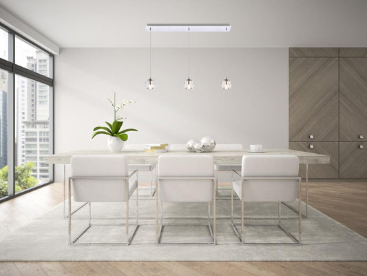 Elegant Furniture & Lighting - Eren 3 lights Chrome pendant - 3505D28C veiw 2