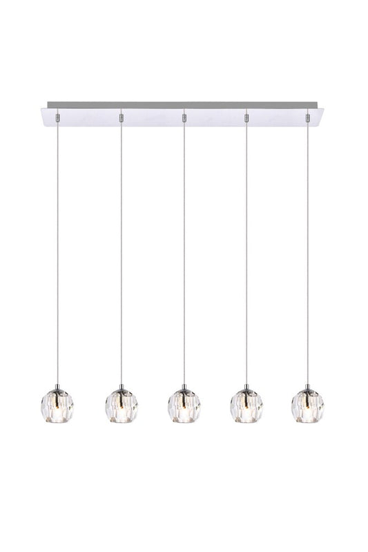 Elegant Furniture & Lighting - Eren 5 lights Chrome pendant - 3505D32C veiw 1