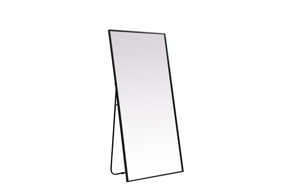 Elegant Furniture & Lighting - Eternity Metal Frame Rectangle Full Length Mirror 30x60 Inch in Black - MR4FL3060BK veiw 6