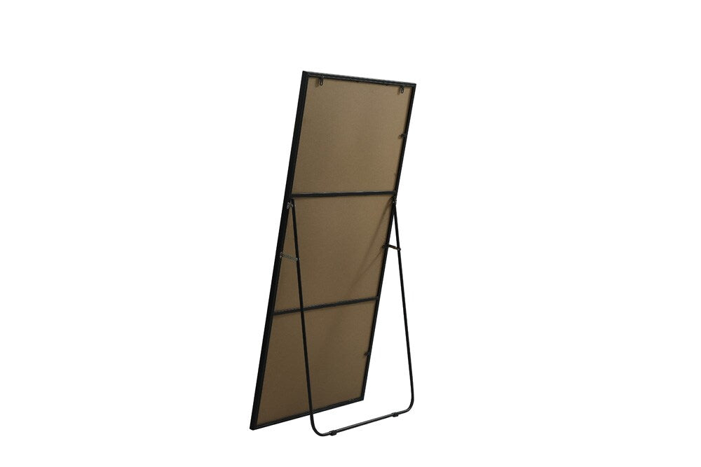 Elegant Furniture & Lighting - Eternity Metal Frame Rectangle Full Length Mirror 30x60 Inch in Black - MR4FL3060BK veiw 7