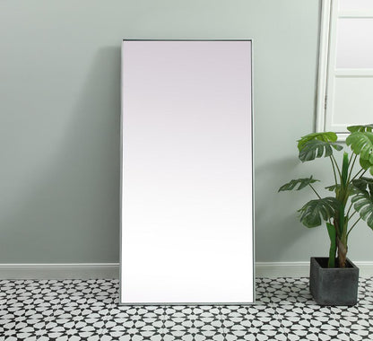 Elegant Furniture & Lighting - Eternity Metal Frame Rectangle Full Length Mirror 30x60 Inch in Silver - MR4FL3060S veiw 2
