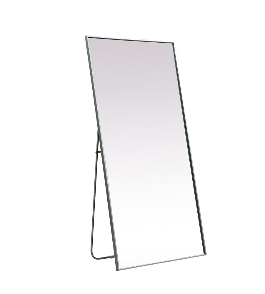 Elegant Furniture & Lighting - Eternity Metal Frame Rectangle Full Length Mirror 30x60 Inch in Silver - MR4FL3060S veiw 6