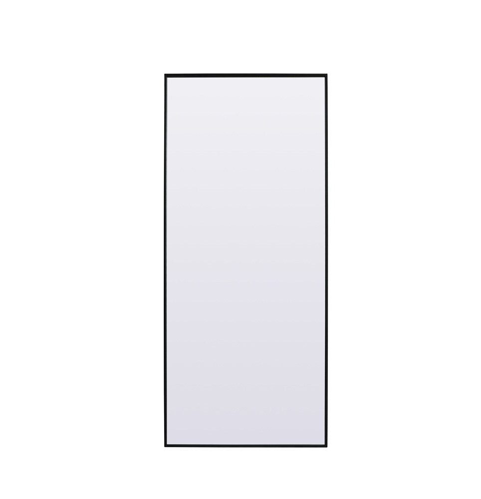 Elegant Furniture & Lighting - Eternity Metal Frame Rectangle Full Length Mirror 30x72 Inch in Black - MR4FL3072BK veiw 1