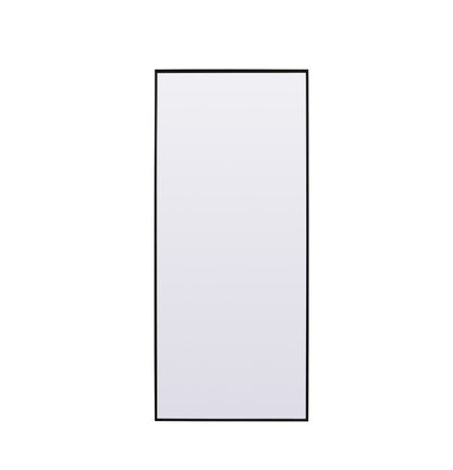 Elegant Furniture & Lighting - Eternity Metal Frame Rectangle Full Length Mirror 30x72 Inch in Black - MR4FL3072BK veiw 1