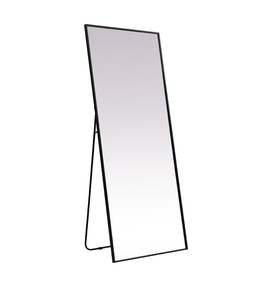 Elegant Furniture & Lighting - Eternity Metal Frame Rectangle Full Length Mirror 30x72 Inch in Black - MR4FL3072BK veiw 6