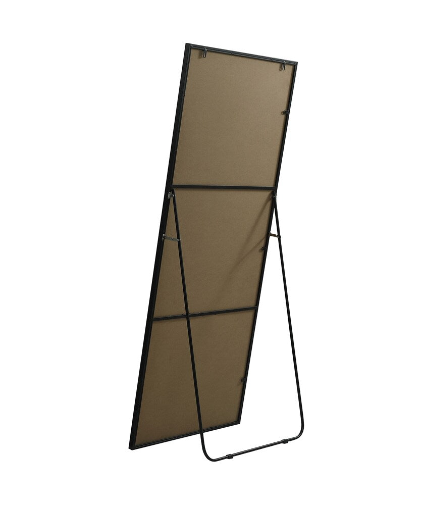 Elegant Furniture & Lighting - Eternity Metal Frame Rectangle Full Length Mirror 30x72 Inch in Black - MR4FL3072BK veiw 7