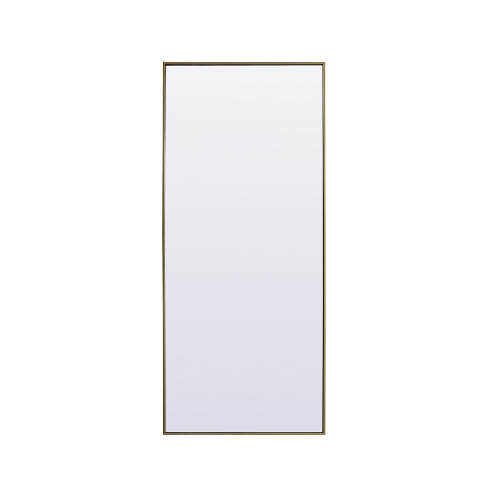 Elegant Furniture & Lighting - Eternity Metal Frame Rectangle Full Length Mirror 30x72 Inch in Brass - MR4FL3072BR veiw 1