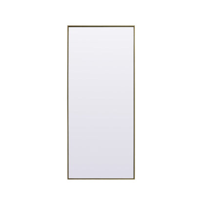 Elegant Furniture & Lighting - Eternity Metal Frame Rectangle Full Length Mirror 30x72 Inch in Brass - MR4FL3072BR veiw 1
