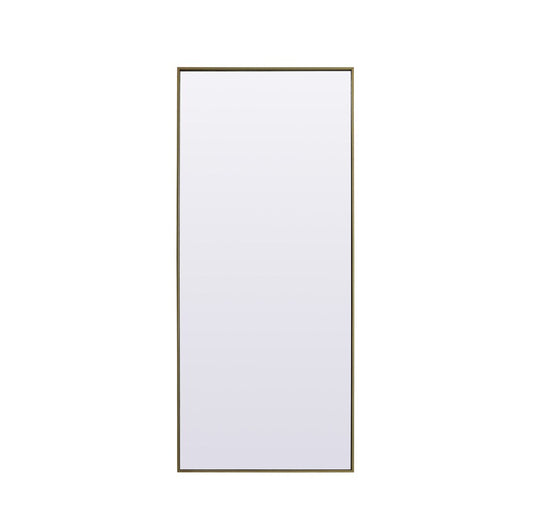 Elegant Furniture & Lighting - Eternity Metal Frame Rectangle Full Length Mirror 30x72 Inch in Brass - MR4FL3072BR veiw 1