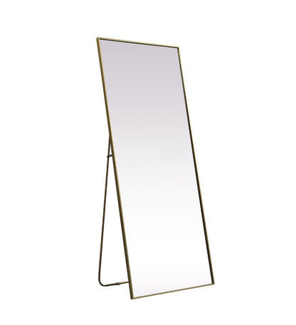 Elegant Furniture & Lighting - Eternity Metal Frame Rectangle Full Length Mirror 30x72 Inch in Brass - MR4FL3072BR veiw 6