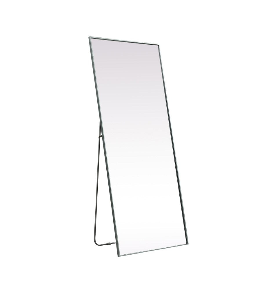 Elegant Furniture & Lighting - Eternity Metal Frame Rectangle Full Length Mirror 30x72 Inch in Silver - MR4FL3072S veiw 6