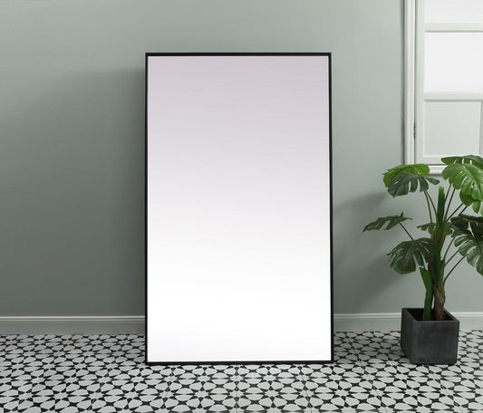 Elegant Furniture & Lighting - Eternity Metal Frame Rectangle Full Length Mirror 36x60 Inch in Black - MR4FL3660BK veiw 2