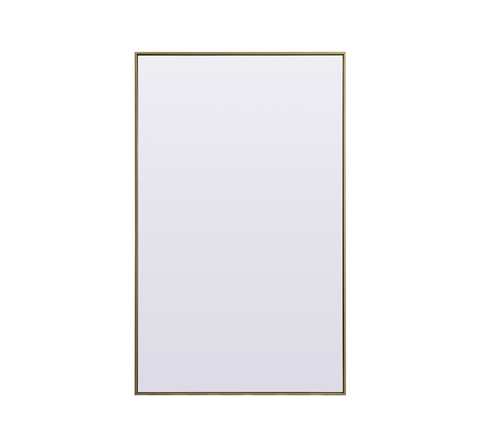 Elegant Furniture & Lighting - Eternity Metal Frame Rectangle Full Length Mirror 36x60 Inch in Brass - MR4FL3660BR veiw 1