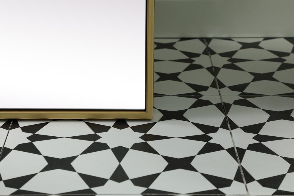 Elegant Furniture & Lighting - Eternity Metal Frame Rectangle Full Length Mirror 36x60 Inch in Brass - MR4FL3660BR veiw 4