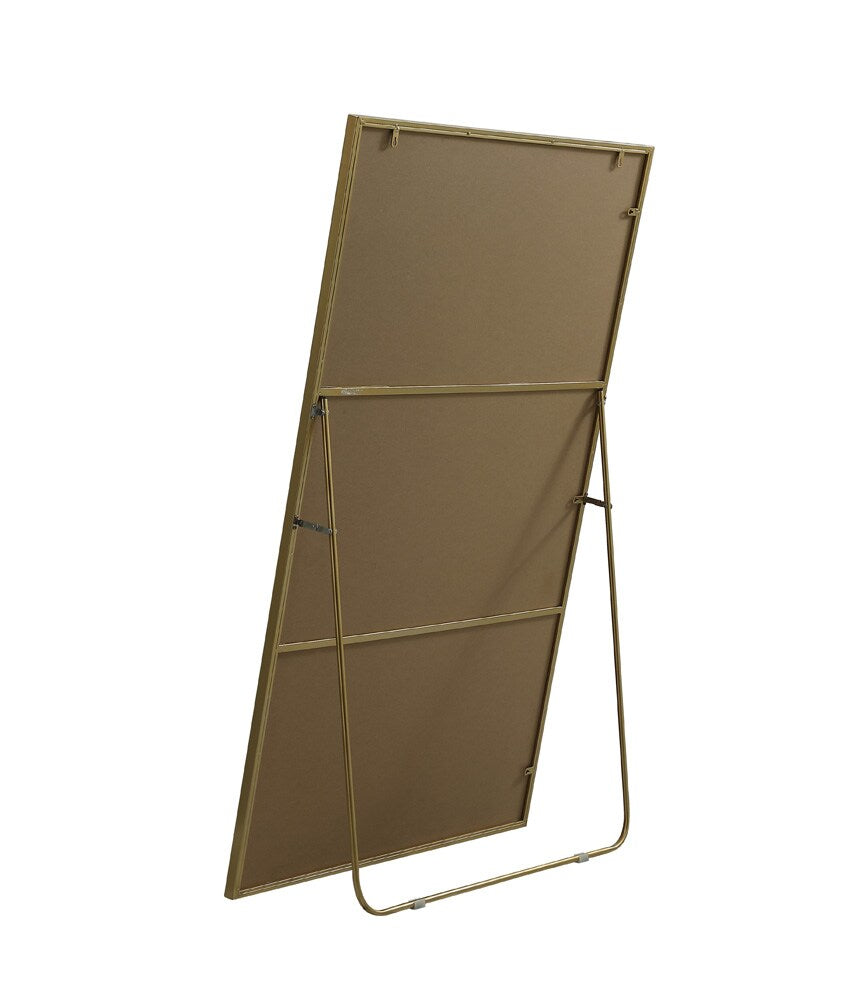 Elegant Furniture & Lighting - Eternity Metal Frame Rectangle Full Length Mirror 36x60 Inch in Brass - MR4FL3660BR veiw 7