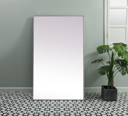 Elegant Furniture & Lighting - Eternity Metal Frame Rectangle Full Length Mirror 36x60 Inch in Silver - MR4FL3660S veiw 2