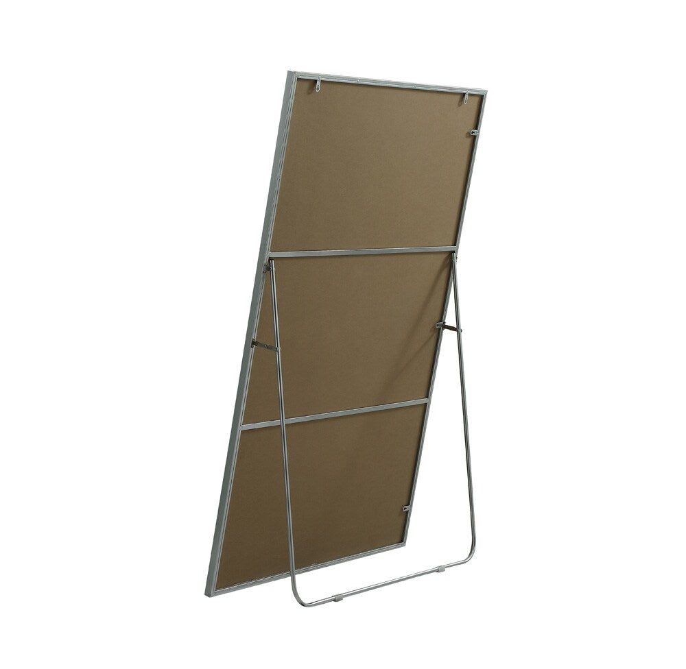 Elegant Furniture & Lighting - Eternity Metal Frame Rectangle Full Length Mirror 36x60 Inch in Silver - MR4FL3660S veiw 7