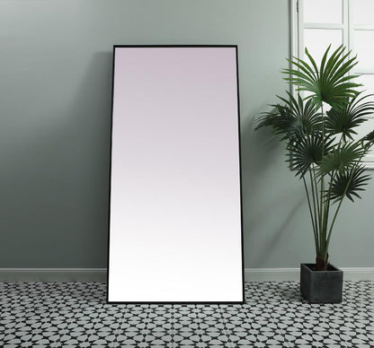 Elegant Furniture & Lighting - Eternity Metal Frame Rectangle Full Length Mirror 36x72 Inch in Black - MR4FL3672BK veiw 2