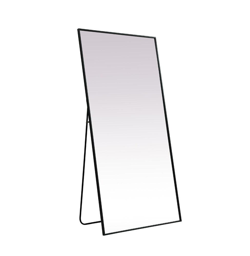 Elegant Furniture & Lighting - Eternity Metal Frame Rectangle Full Length Mirror 36x72 Inch in Black - MR4FL3672BK veiw 6