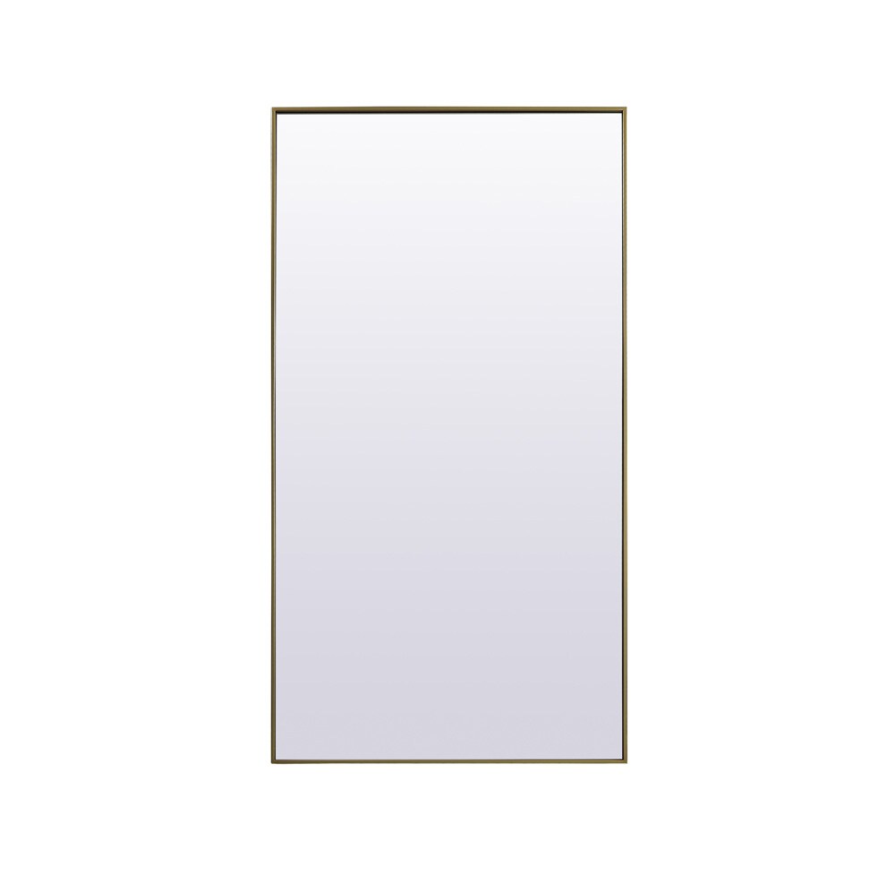 Elegant Furniture & Lighting - Eternity Metal Frame Rectangle Full Length Mirror 36x72 Inch in Brass - MR4FL3672BR veiw 1