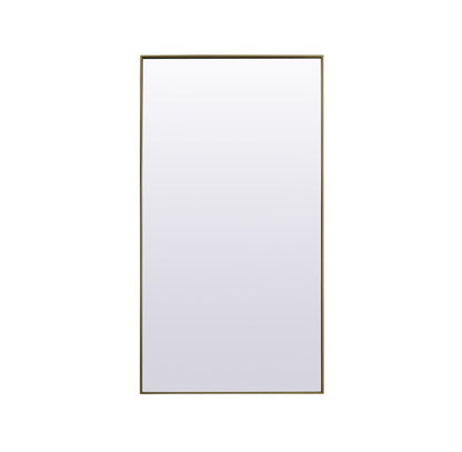 Elegant Furniture & Lighting - Eternity Metal Frame Rectangle Full Length Mirror 36x72 Inch in Brass - MR4FL3672BR veiw 1