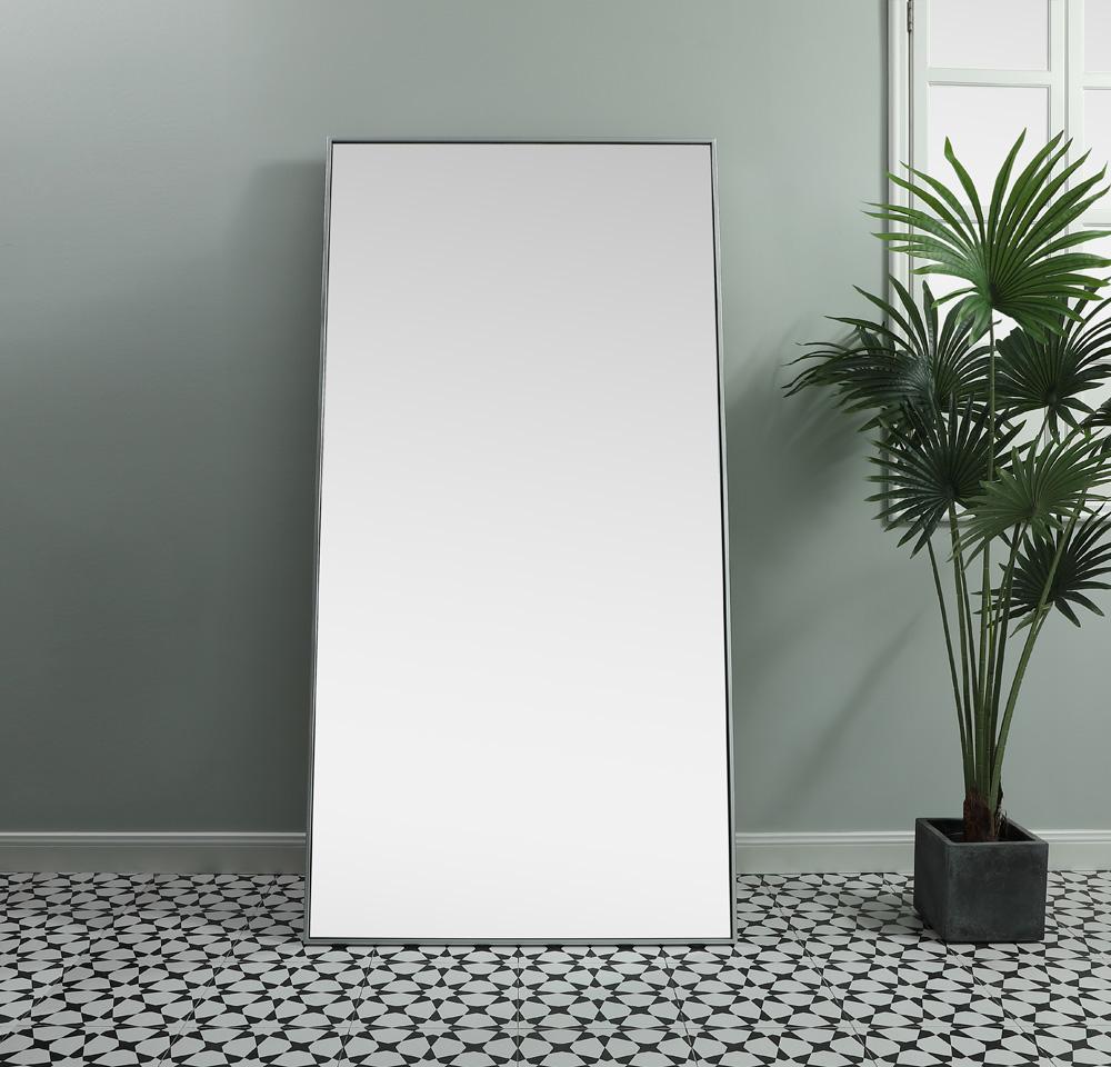 Elegant Furniture & Lighting - Eternity Metal Frame Rectangle Full Length Mirror 36x72 Inch in Silver - MR4FL3672S veiw 2
