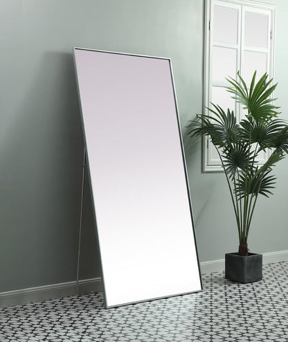 Elegant Furniture & Lighting - Eternity Metal Frame Rectangle Full Length Mirror 36x72 Inch in Silver - MR4FL3672S veiw 3
